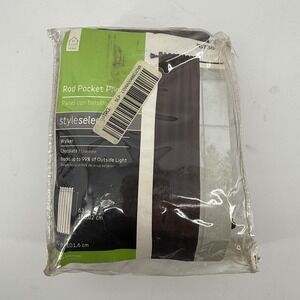 Style Selections Walker Chocolate Brown Rod Pocket Blackout Curtain Panel 40x63